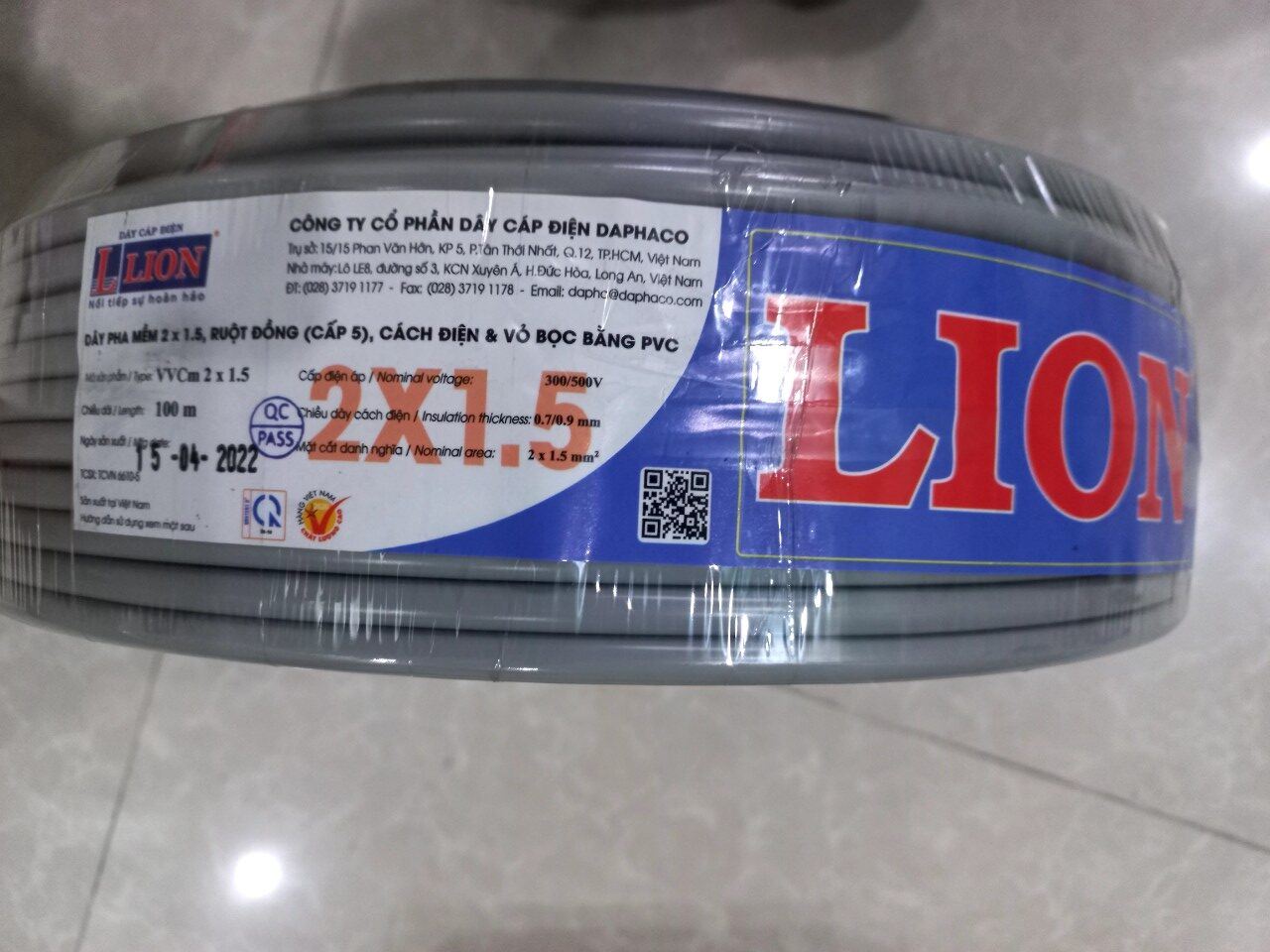 Dây Cáp Điện Lion VVCM 2×1.5